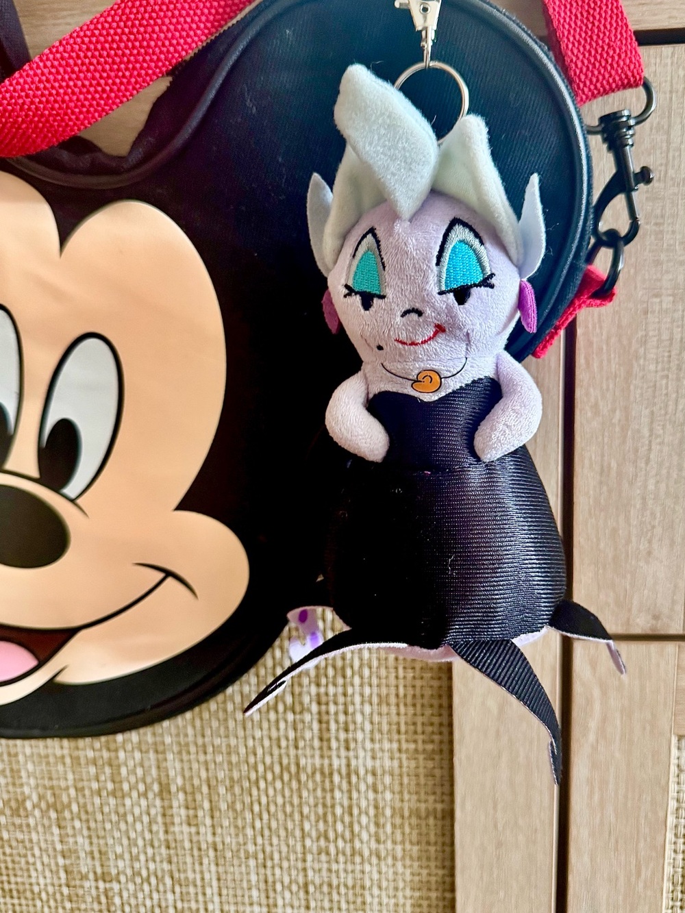 Vintage Disney Ursula Upcycled Plush Bag Charm 🐚🖤